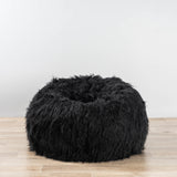Black Fur Shaggy Beanbag 
