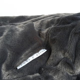 charcoal Grey plush Fur Beanbag
