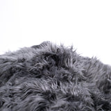 Charcoal Lush Fur Beanbag Detail
