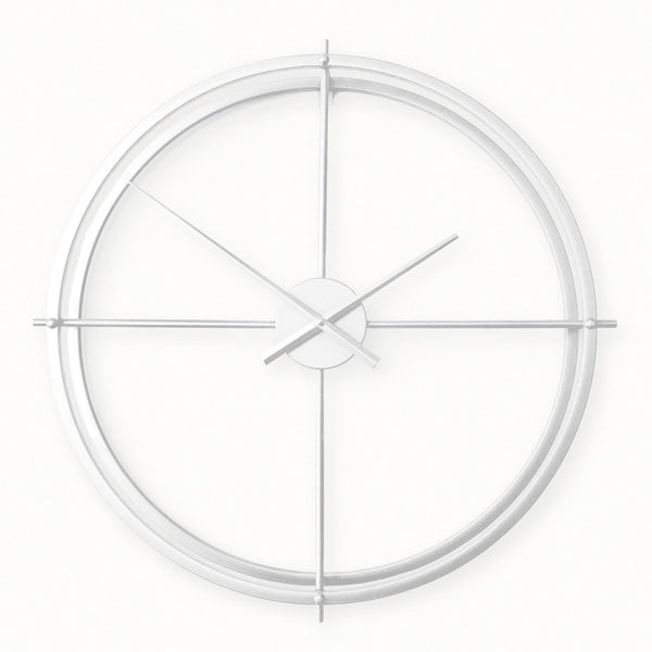 Lincoln White Metal Clock 1