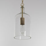 kendal glass pendant light with gold hardware