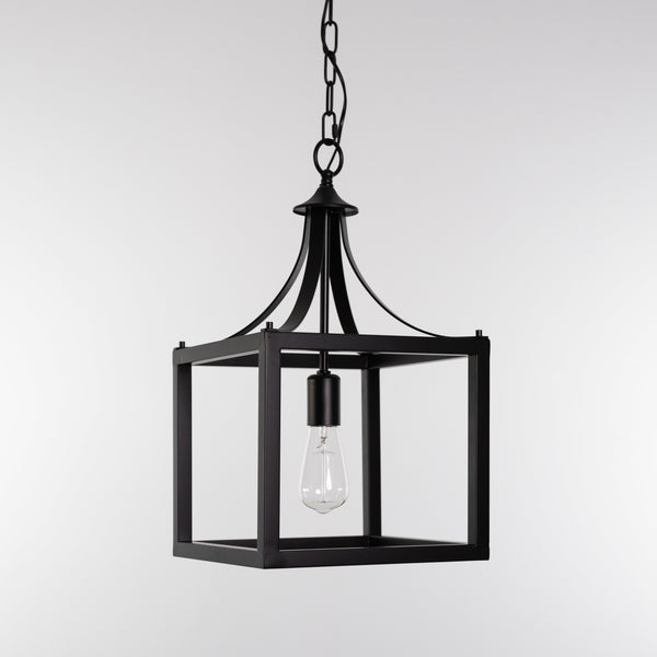Hampton Style Lantern Pendant Light - Langham Black