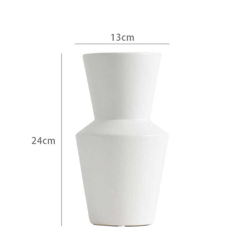 white ceramic vase with measurements