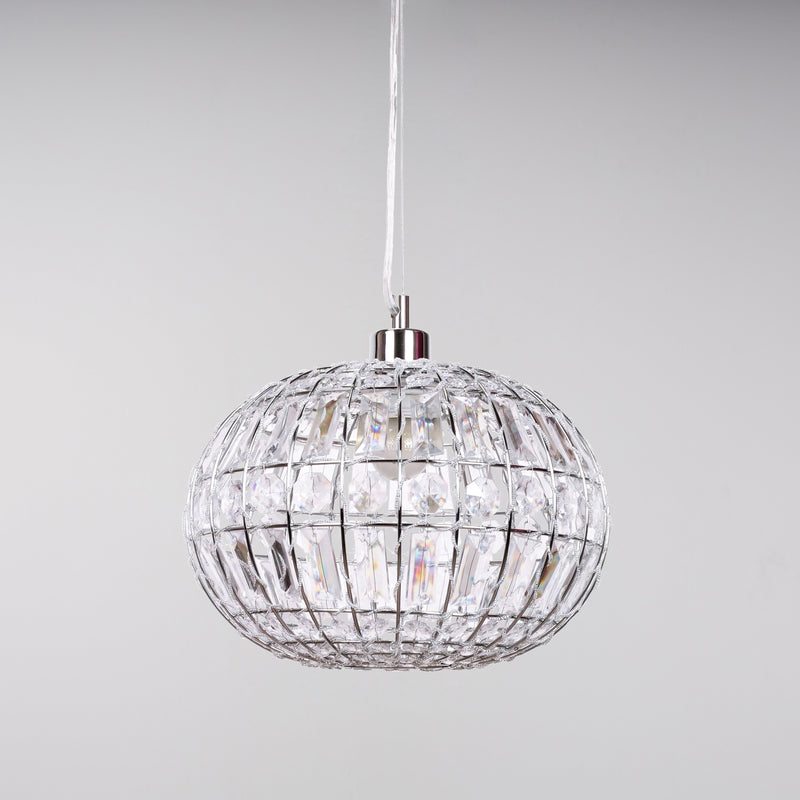 lily pendant chandelier with chrome hardware