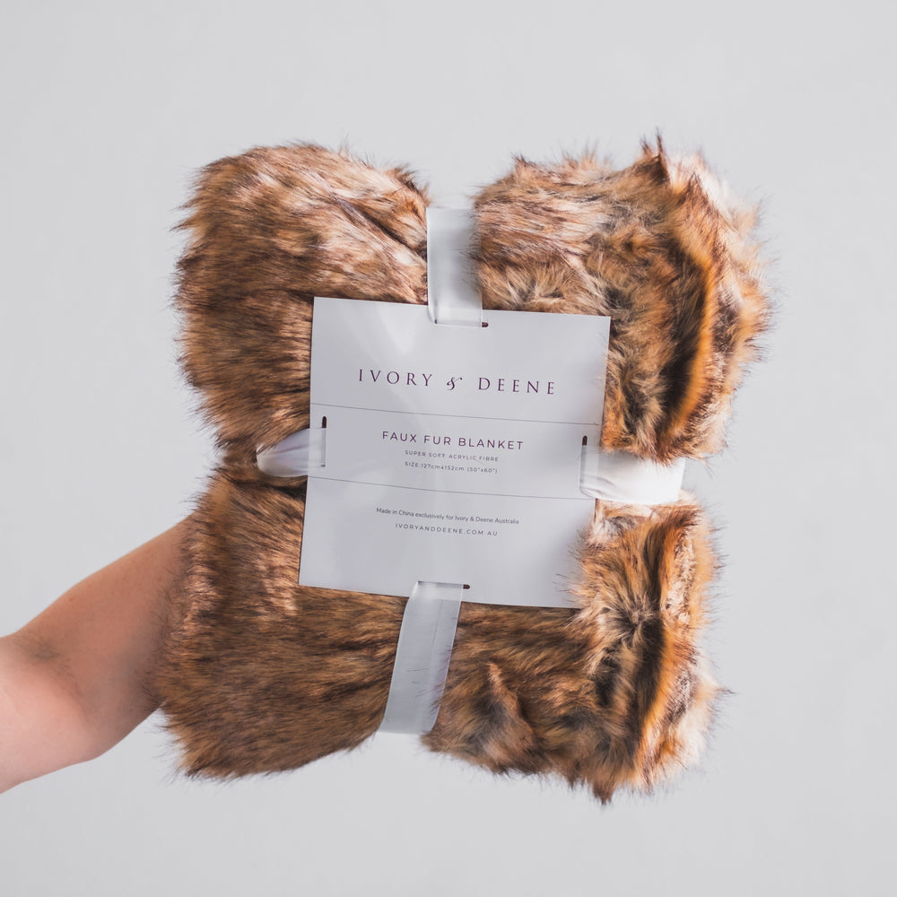 luxury fur blanket with velvet soft lining