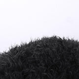 Black Fur Beanbag Polo Detail