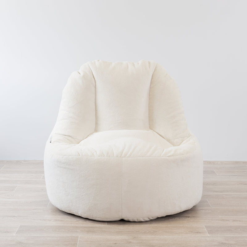 large plush lounger in cream