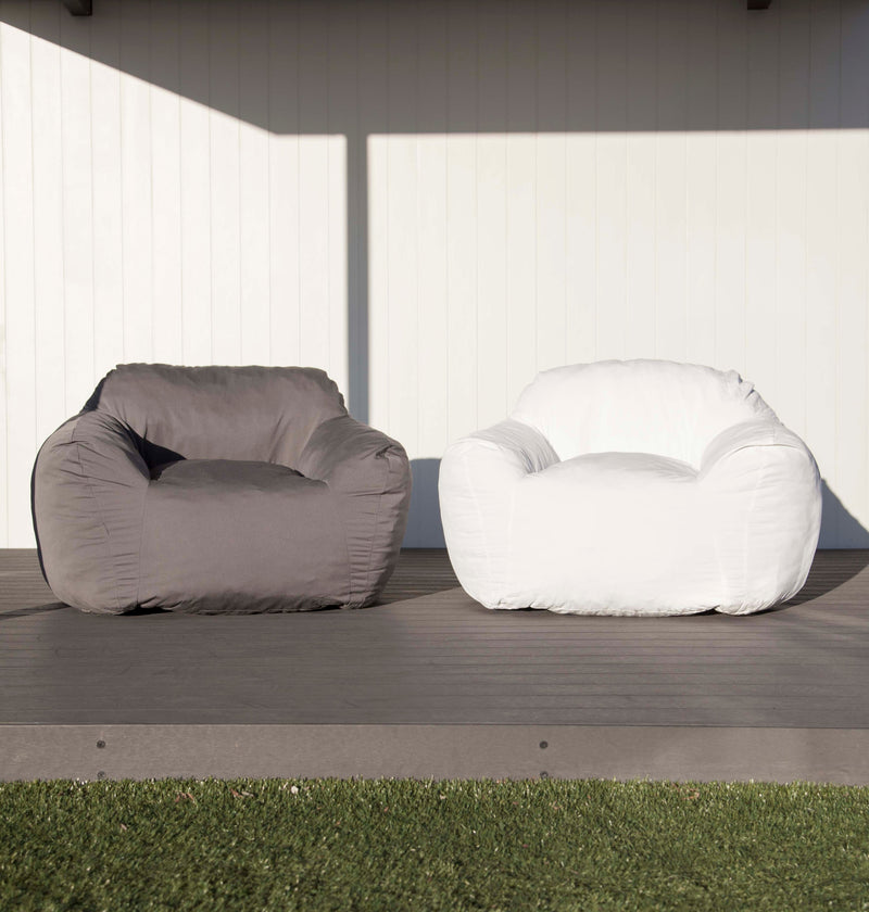 outdoor beanbag chair by the pool