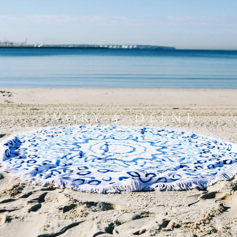 Round Beach Towel Watercolour