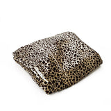 Velvet Fur Leopard Print Beanbag