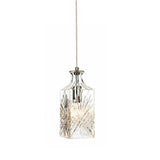 wine decanter glass crystal pendant light with chrome hardware